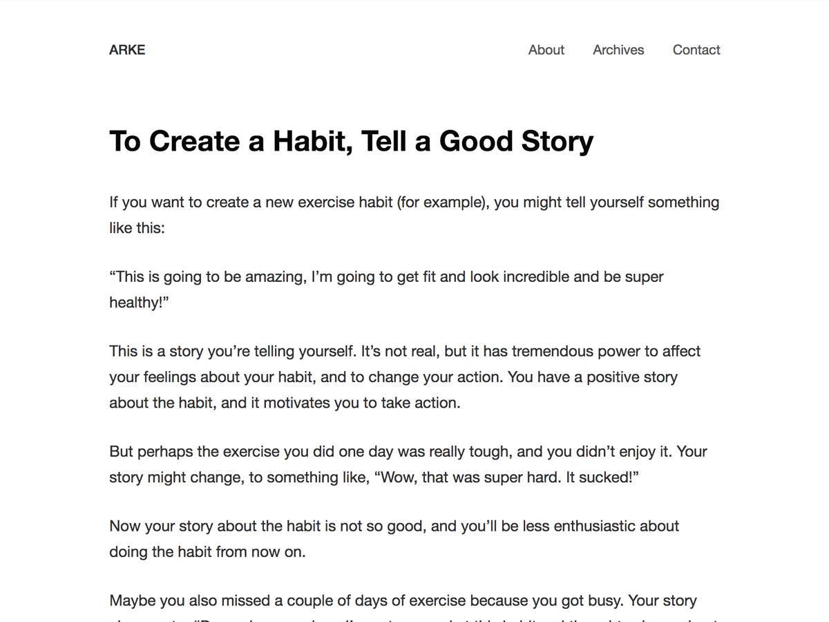 Arke – 極簡單欄wordpress主題