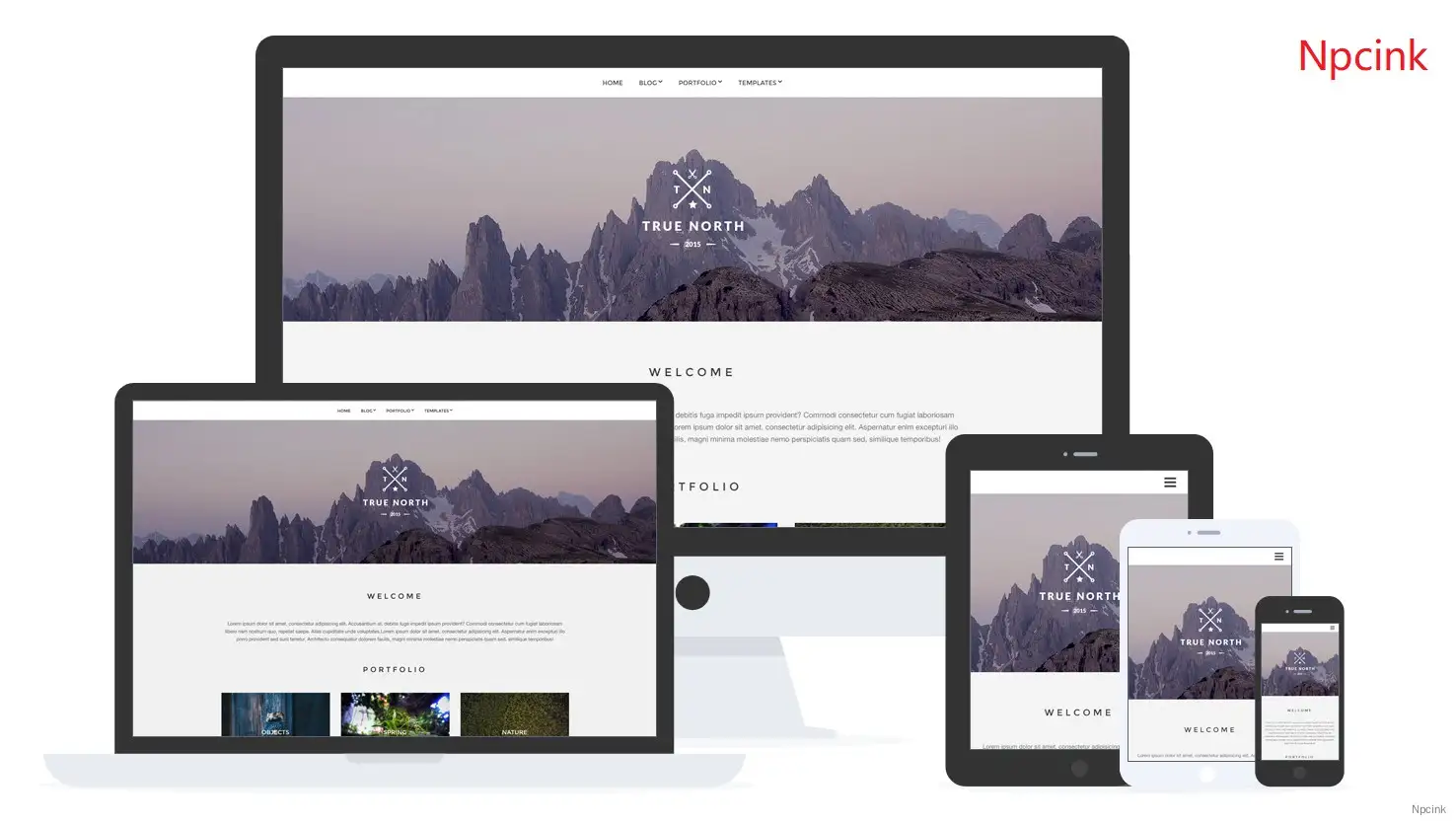 True North - 簡潔的創意wordpress博客主題