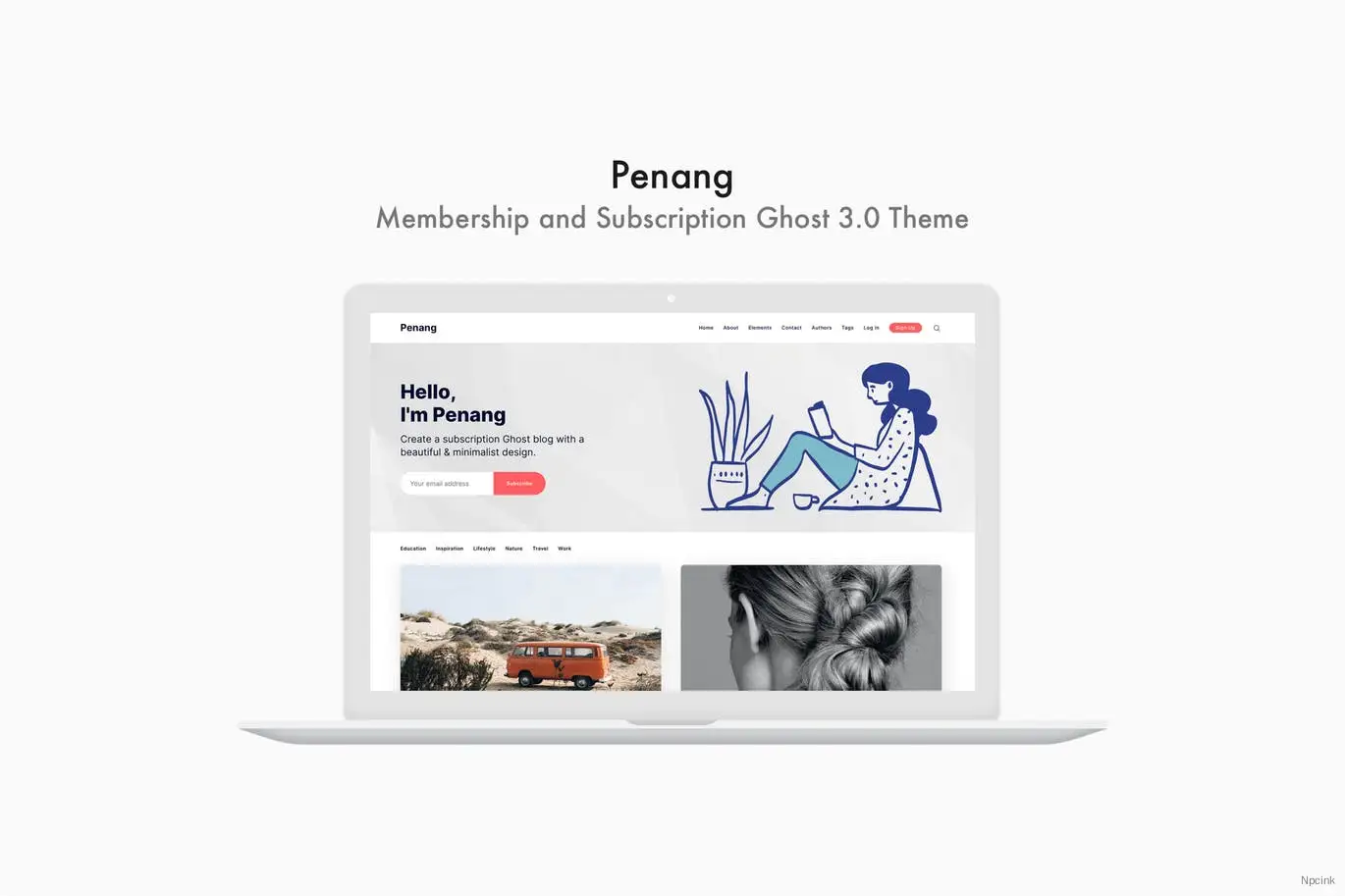Penang - 会员和订阅的Ghost 3.0主题