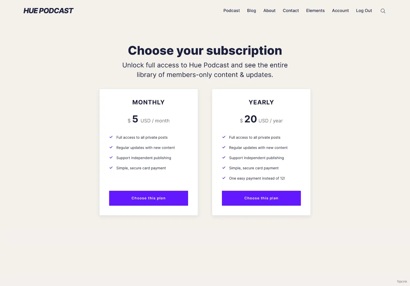 Hue - 用于播客的Ghost CMS主題