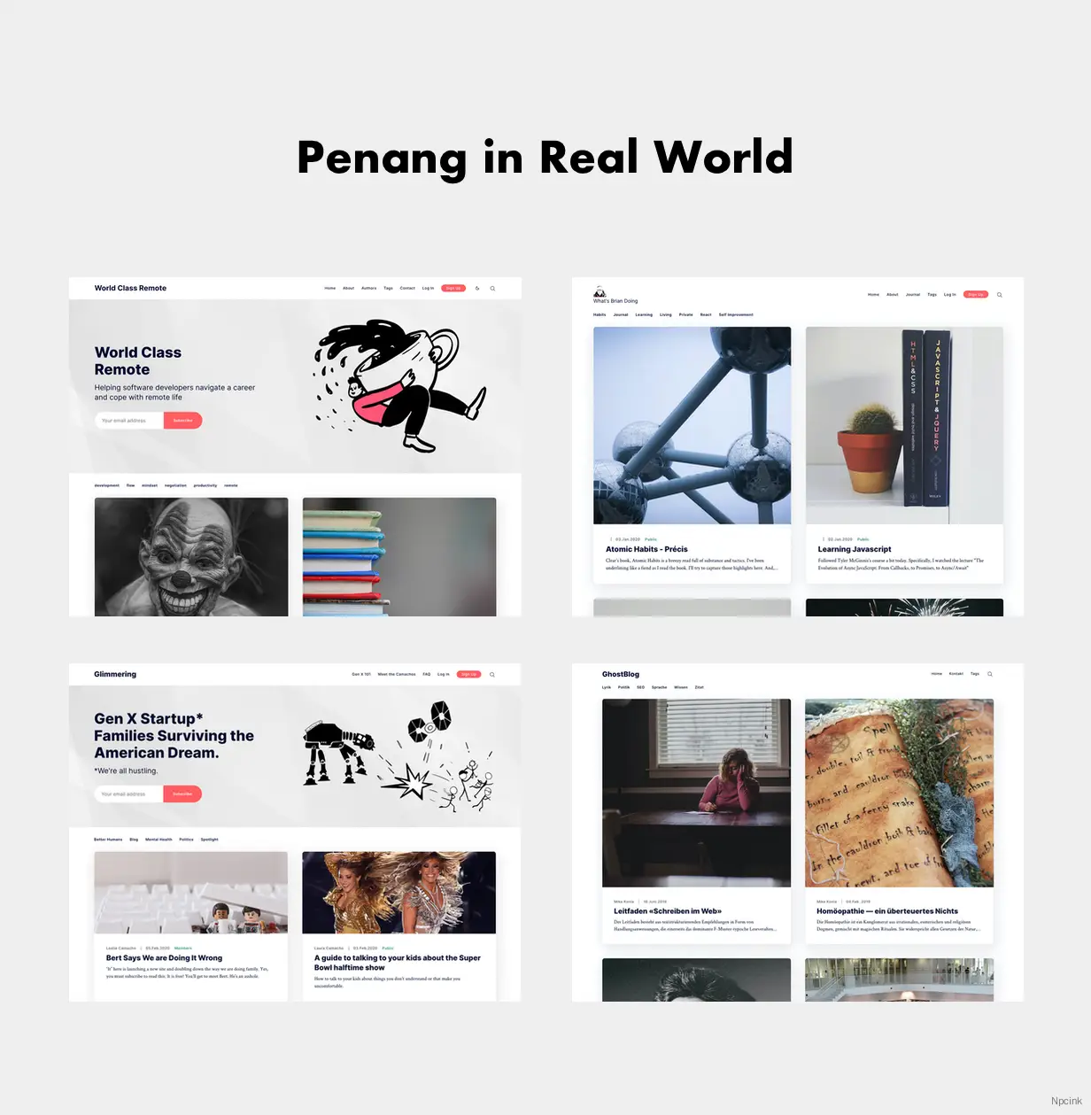 Penang - 会员和订阅的Ghost 3.0主题