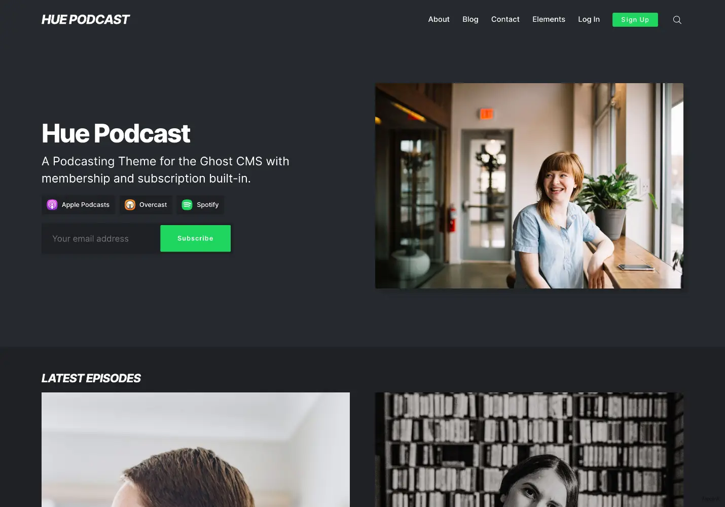 Hue - 用于播客的Ghost CMS主題
