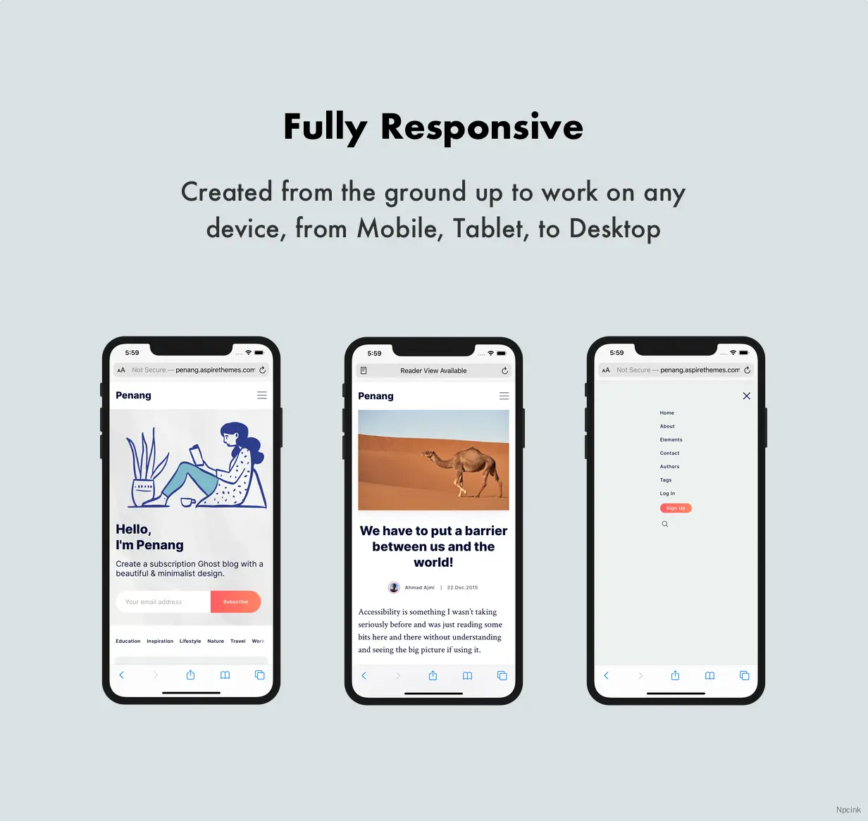 Penang - 会员和订阅的Ghost 3.0主题