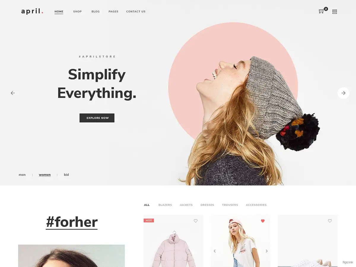 APRIL - 精彩时尚的WooCommerce WordPress主题