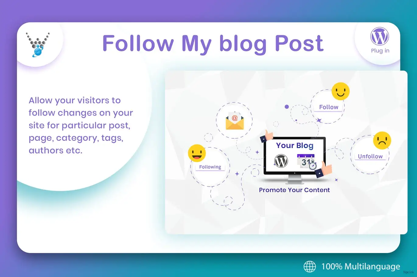 Follow My Blog Post - 关注我的博客文章wordpress插件