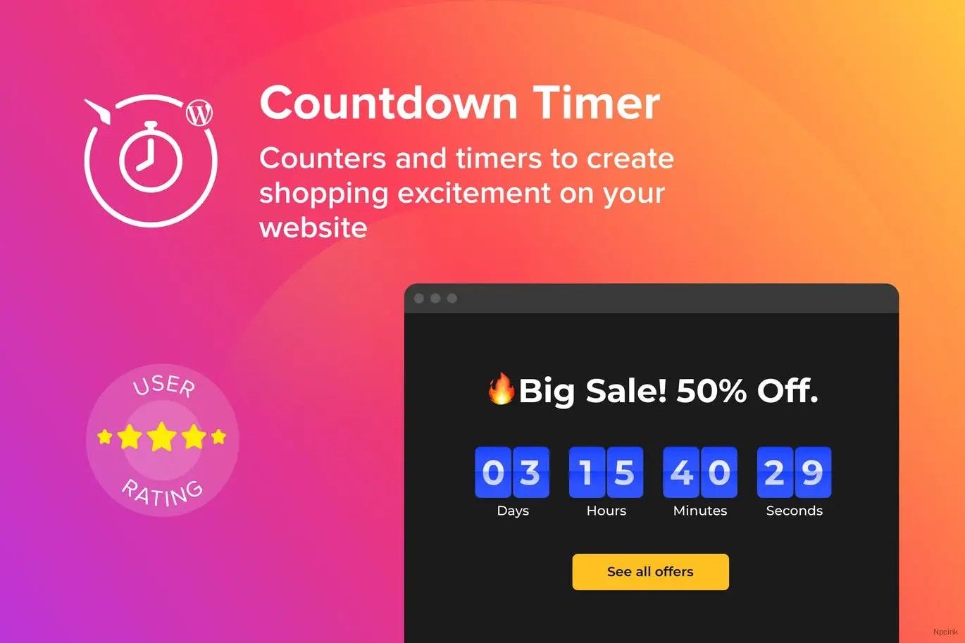 Elfsight Countdown Timer - WordPress倒數計時器插件