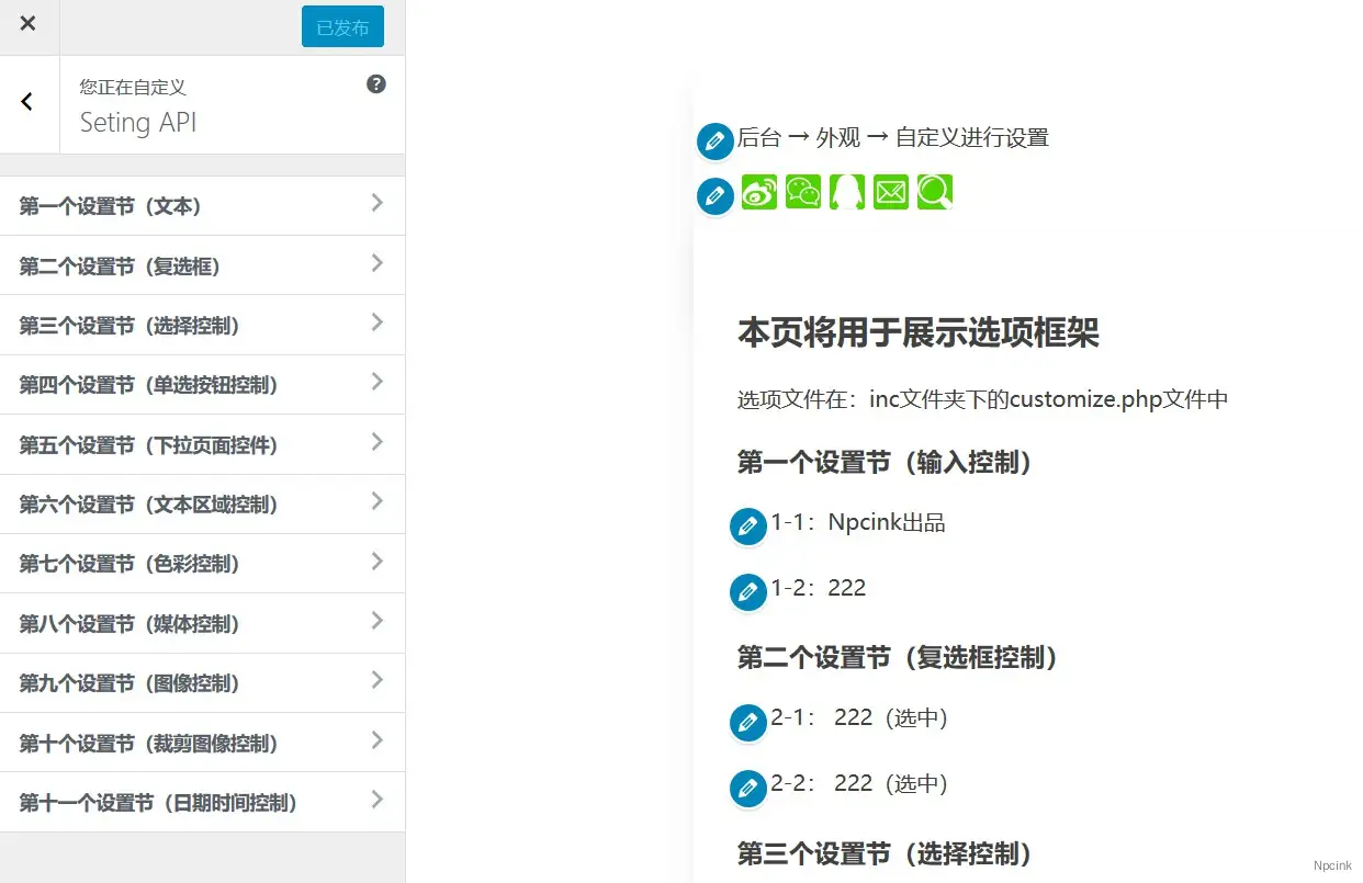 WordPress Customize API - 添加第一个自定义选项