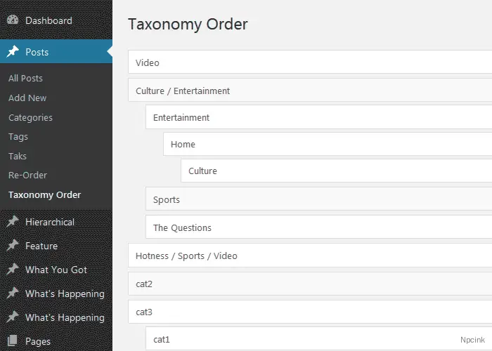 Category Order and Taxonomy Terms Order - 分类目录排序WordPress插件