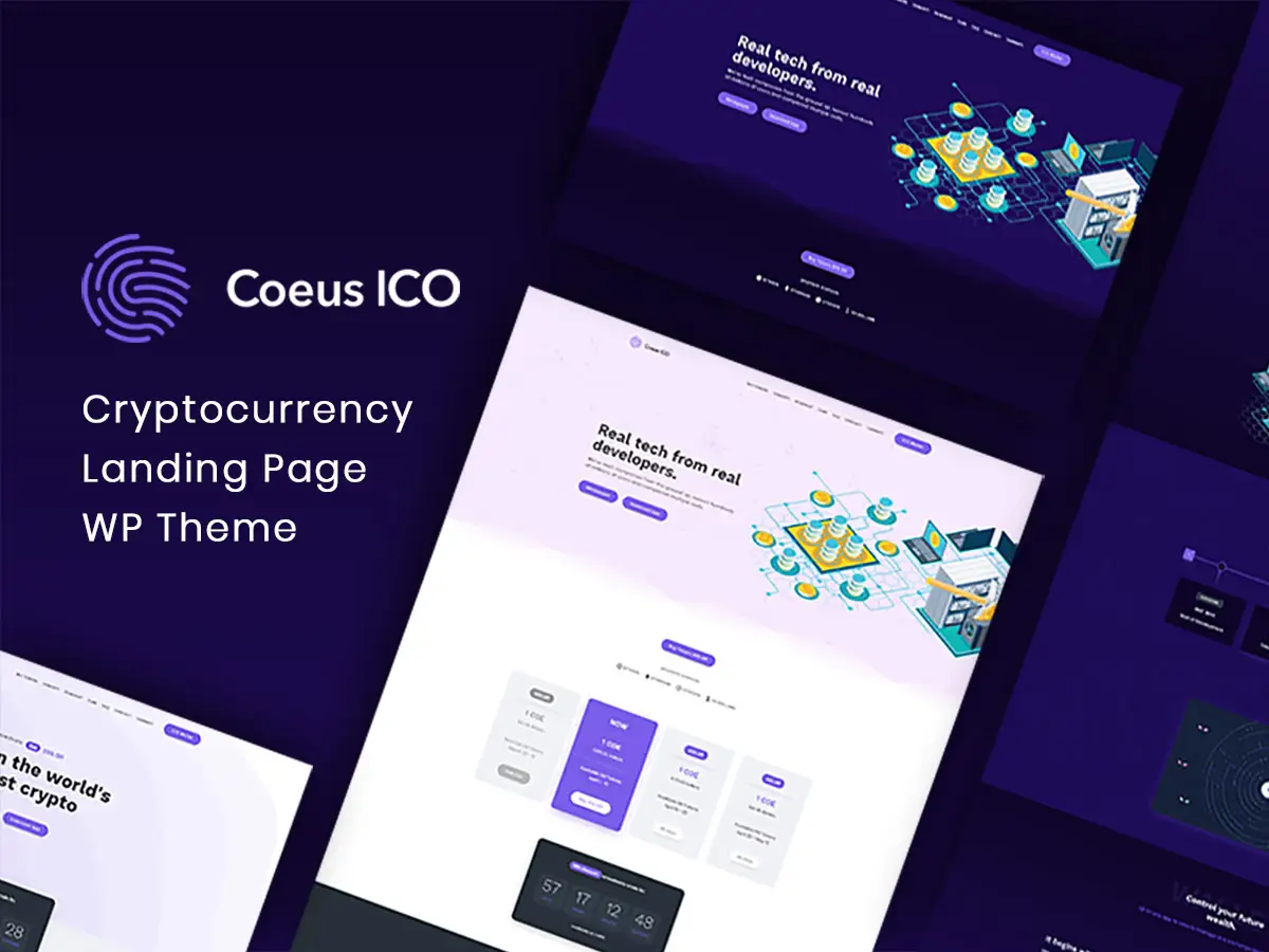 Coeus - WordPress的加密货币登陆页面