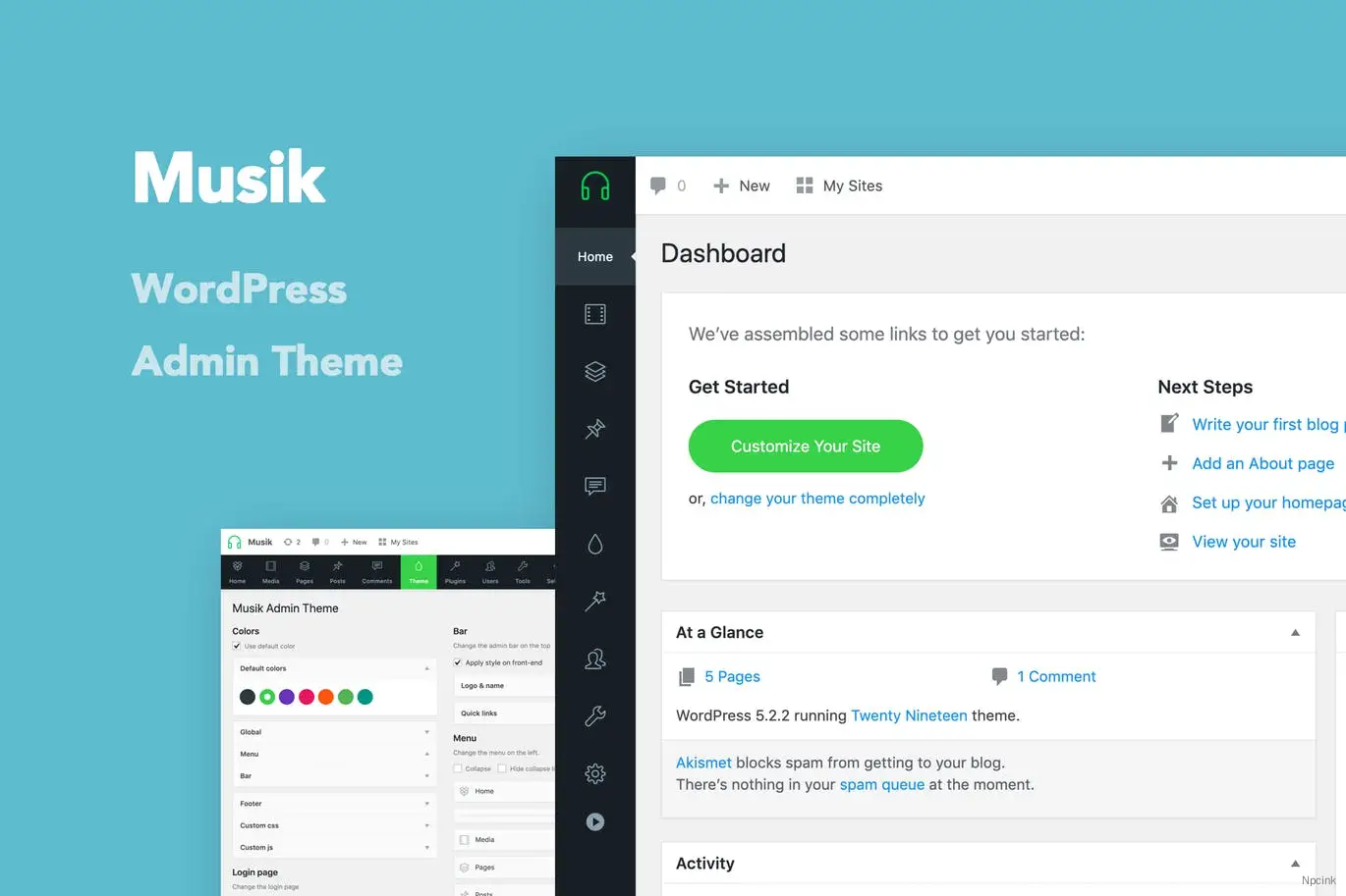 Musik - WordPress后台美化插件