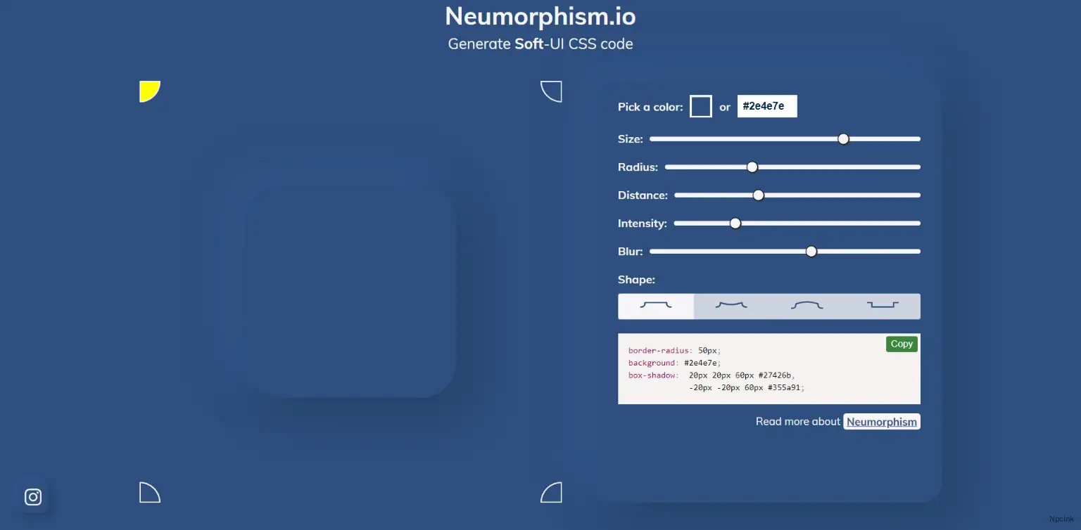 Neumorphism - 在线制作轻拟物 UI 设计按钮