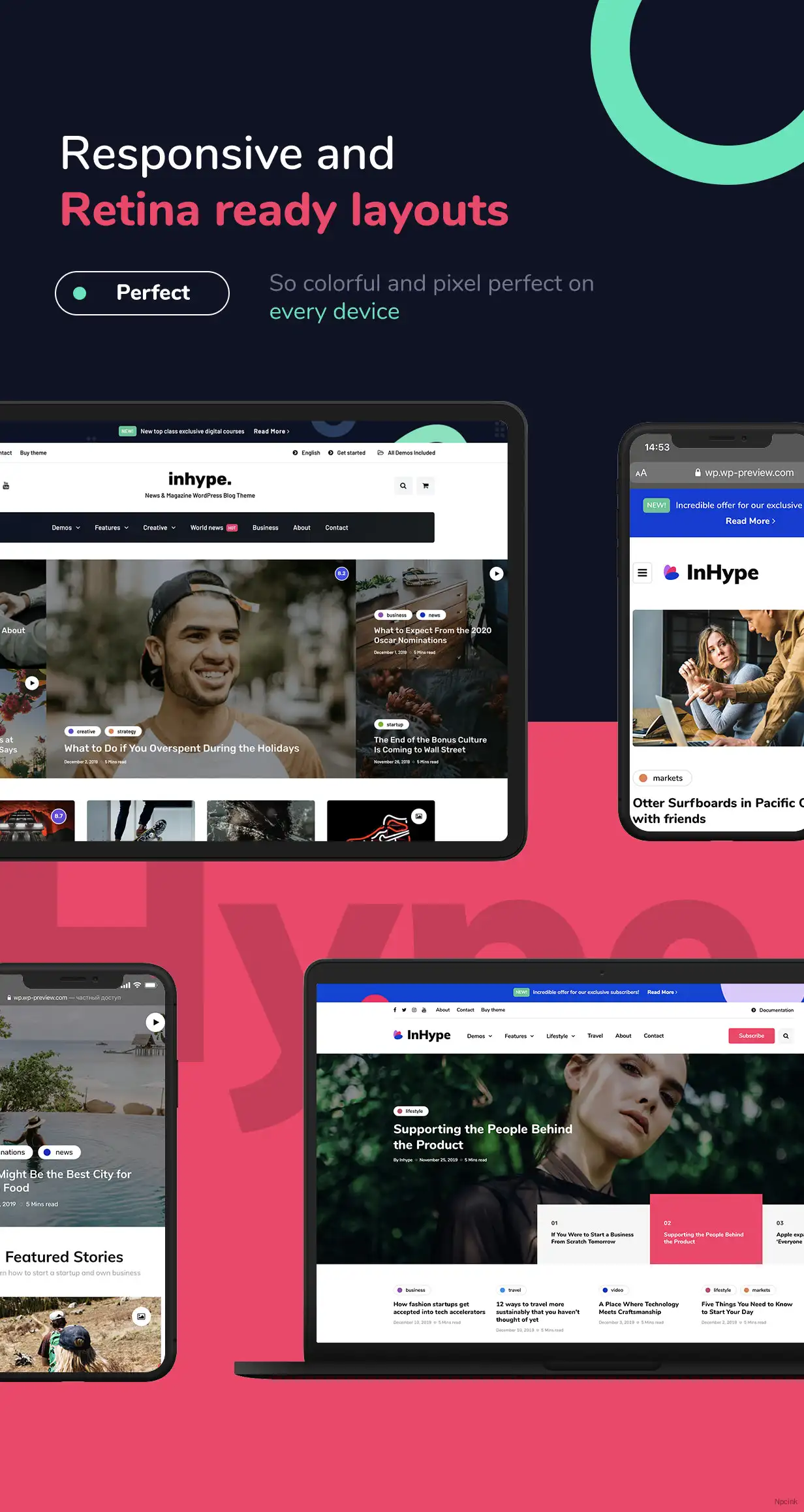 InHype - 博客和雜志W(wǎng)ordPress主題