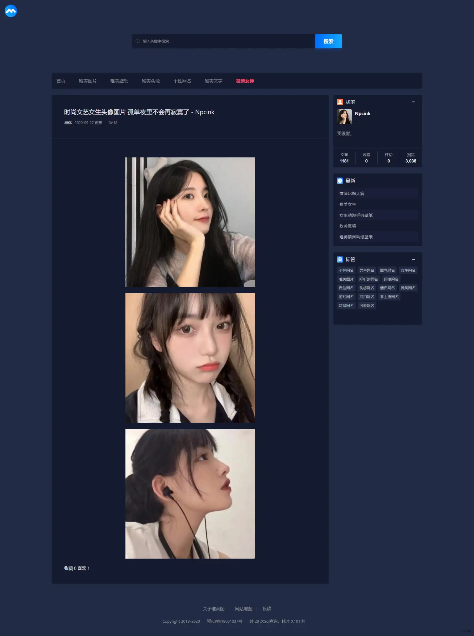 Ndpic唯美图 - 相册类WordPress主题
