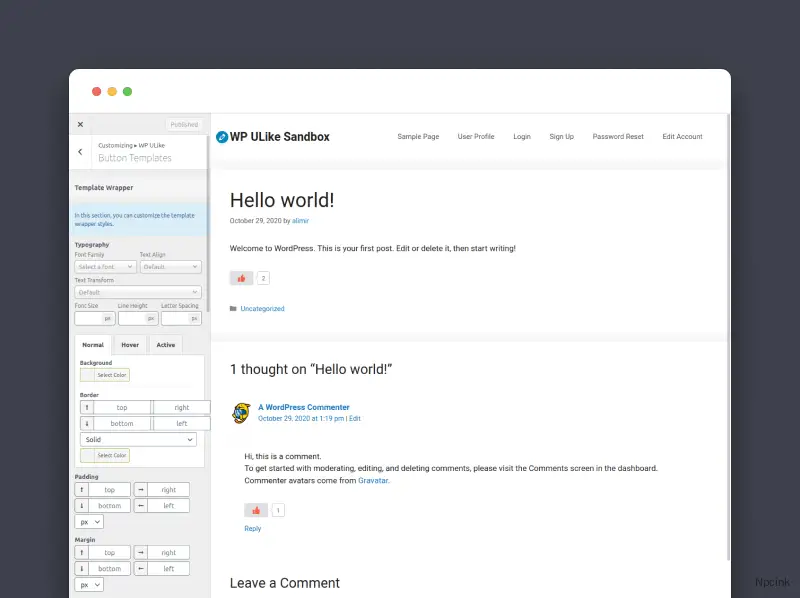 WP ULike –點贊統計WordPress插件