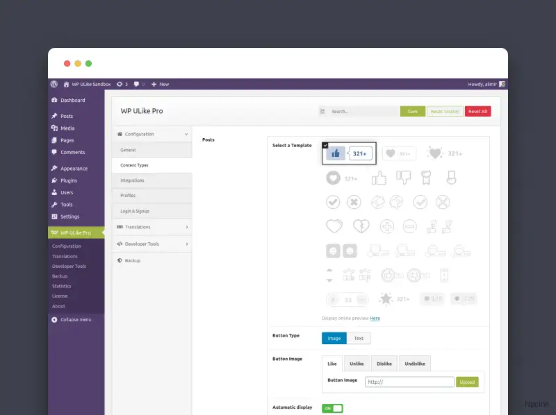 WP ULike –點贊統計WordPress插件
